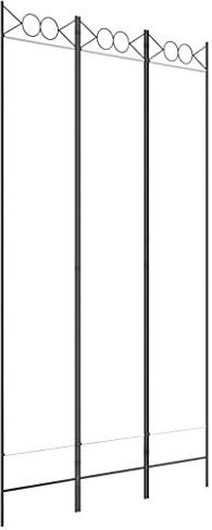 vidaXL Divisorio a 3 Pannelli Bianco 120x220 cm in Tessuto