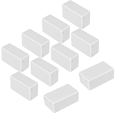 LeMotech Project Box 10 Pieces ABS Plastic Electrical Project Case Small Junction Box for Electronics White 2.40 x 1.41 x 0.98 inch (61 x 36 x 25 mm)