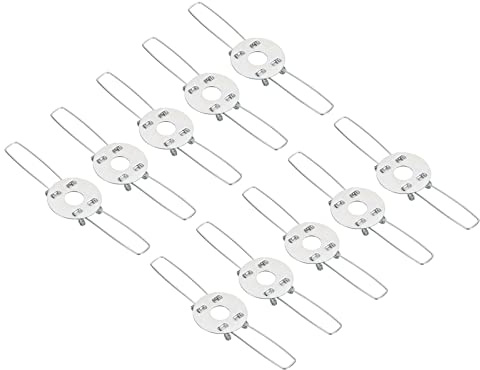 PATIKIL 3.9 Lampshade Spring Clip, 10 Pack Metal Fixing Spring Clip 2 Forks Light Shade Adapter for Pendant Lamps Lanterns, Silver Tone