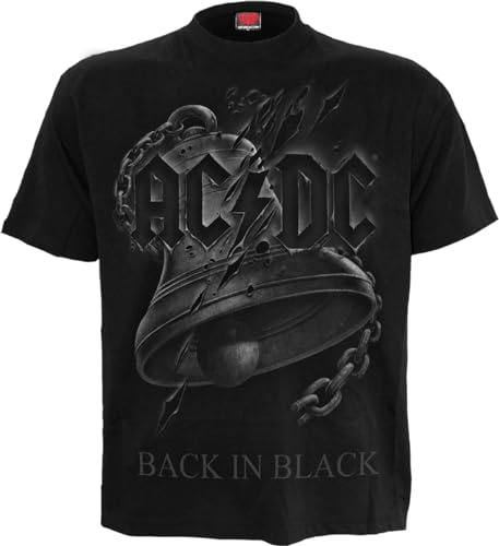 Spiral - AC/DC - Back in Black Torn - T-Shirt imprimé sur Le Devant Noir, Noir, S