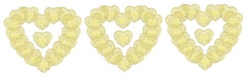 DECHOUS 300 Blatt Liebe saugfähiges Papier Valentinstag Herzdekorationen quadratische weiße Tischdecke Valentinstag Deckchen dekorative Deckchen Lebensmittel Tischset Goldpapier Tablett