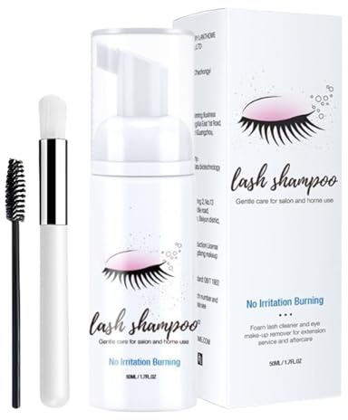 50 ml Shampoo Wimpernverlängerung Reiniger Wimpernverlängerung Reinigungsschaum für die Wimpern Shampoo für Wimpernverlängerungen und Pflege entfernen Make-up und Wimperntee