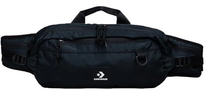 Converse Große verstellbare Gürteltasche, Schwarz, Schwarz, One Size, Lässig