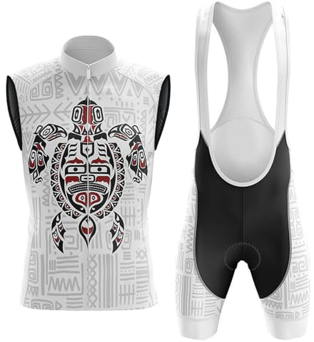 Maillot Ciclismo Hombre Verano Ropa Bici MTB Conjunto Ciclista Sin Mangas | Chaleco Ciclo y Culotte Tirantes Carretera con 19D Gel Acolchado,Completa Traje Bicicleta Transpirable Secado Rápido