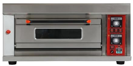 Four à pizza à gaz compact commercial avec 1 plateau, économe en énergie, 100 W, chambre spacieuse de 67 x 47 x 19 cm, compatible avec des plateaux de 40 x 60 cm, design durable pour usage commercial