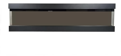 Tempo Style - Camino elettrico VELAR | Caminetto a parete da incasso | Stufa ventilata da 750W/1500W a basso consumo, con telecomando, timer, decorazione di tronchi e cristalli (Nero, 182cm)