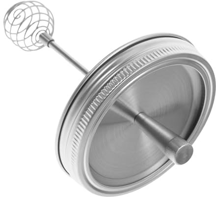 Alipis Stainless Steel Honey Dipper Jar Lid Wand Server Honey Dip Cover Canning Jar Lids