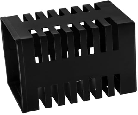 HOMSFOU Porte-stylo de Bureau Carré en Fer Noir, Design Minimaliste | Grosse Capacité, Fond Antidérapant et Nettoyage Facile, Usage Maison ou Bureau, Rangement Polyvalent pour Accessoires