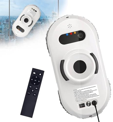 CraftNestUK Window Cleaner Robot, Two-way Water Spray Smart Window Cleaner with 6000pa Strong Suction Glass Cleaning Automatic System
