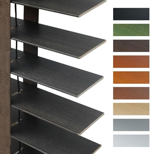 Nach Maß Holzjalousie Fenster Innen, Holz Jalousie 50 mm Lamellen Fensterjalousie, 180 220 80 85 90 95 100 115 120 140 160 165 170cm Sichtschutz Verdunkelung Jalousette(E)