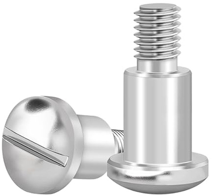 Tornillos de hombro de cabeza plana esférica M6 de acero inoxidable 304, 10 piezas, pernos de hombro con paso de igual altura Tornillos industriales(M6*4 (10 pieces))