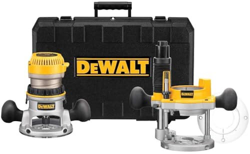 DEWALT DW616PK, Oberfräse, feste/Tauchbasis, Kombi-Kit, 11 A, 1-3/4 PS