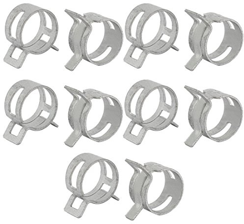 sourcing map 10 Stück 18mm Feder Schlauchschelle Federbandschelle Rohrschelle Schlauch Klemme DE de