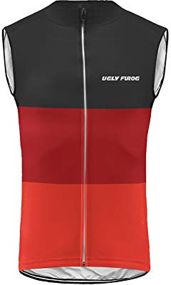 UGLY FROG Herren Frühling Ärmelloses Männer die Jersey Triathlon Vest Fahrradbekleidung Winter Thermal Warm Rennrad Radweste Besondere Designs