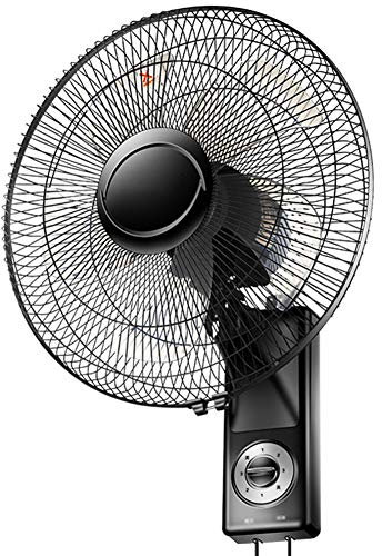 CYY Negro Oscilante Ventilador de Pared con 3 Velocidades/Silencioso Operación, 16 / 43 cm Mecánico Ventilador Eléctrico, para Hogar Oficina Aula