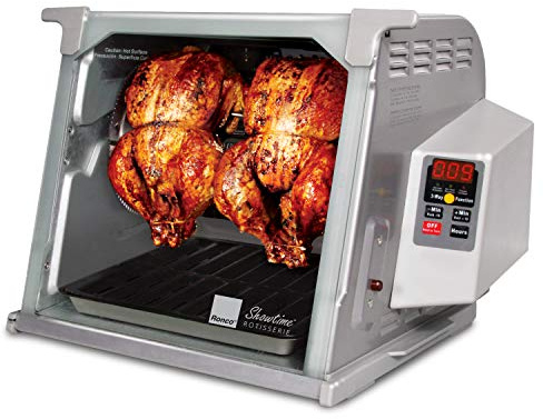 Ronco Digital Rotisserie Oven, Platinum Digital Design, Large Capacity (12lbs) Countertop Oven, Multi-Purpose Basket for Versatile Cooking