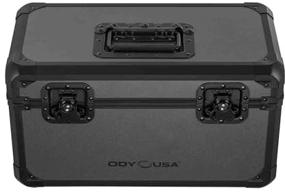 ODYSSEY Odyssey K7120BLG Black Gray KROM Record and Utility Case for 120 7-Inch Vinyl Records