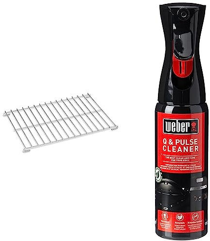 Weber Roasting Rack - Large | fits Q200/2000 & Q300/3000 Series Barbeques | BBQ Grill Roaster, Q Rack Top Tray & Q and Pulse BBQ Cleaner Spray | Biodegradable Cleaner Barbecue