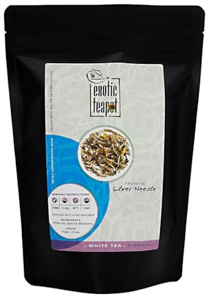 The Exotic Teapot – Jasmine Silver Needle White Tea, 100g Pouch, Imperial Fujian Loose Leaf Tea