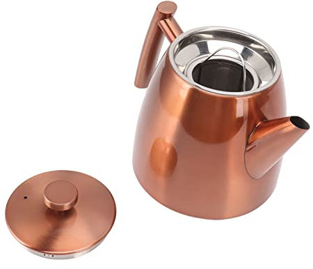 Stainless Steel Teapot with Removeable Infuser 34 Oz Stovetop Tea Maker, Tea Pot with Infusers for Loose Tea, Tea Maker Herbal Tea Pot with Embedded Lid Filter