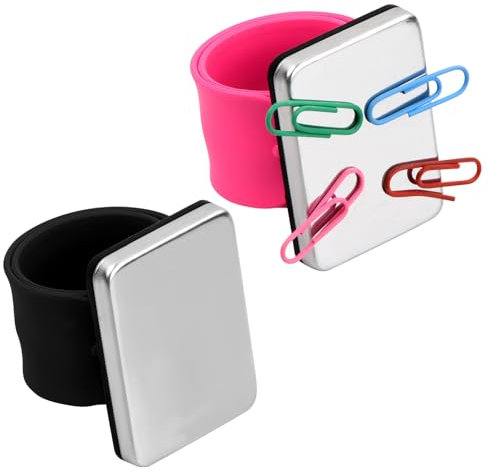 Dibotell Armnadelkissen Magnetisch, 2 Stück Nadelkissen Magnetisch Handgelenk Nähen Nadelhalter, tragbares Armnadelkissen magnetischer Nähnadelhalter mit Silikon Armband zum Nadel Haarspangen