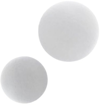 Amagogo 2 Stück weiße Schaumstoffbälle, Bastelschaumstoffbälle, weiße Styroporbälle, Basteldekor zum Modellieren von wissenschaftlichen Projekten, 15 cm 25 cm
