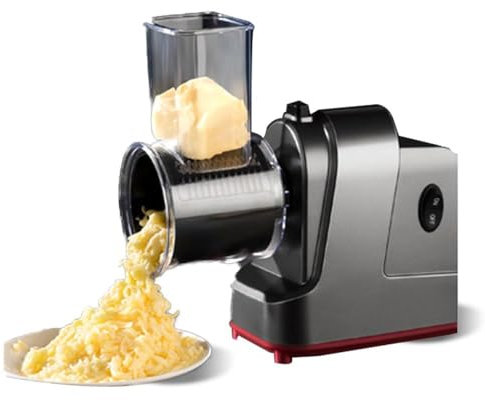 Coupe Légumes Électrique Rape à Fromage, Rapeuse Carottes Grand Calibre Trancheuse de Légumes Multifonctions Rapeuse Legume Electrique Découpe légumes électrique pour Fromage, Carottes, Pommes Terre