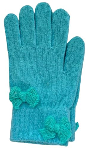 JINZIJINYU Warme Strickhandschuhe Für Damen Handschuhe Mit Schleifenknoten Bunt Für Den Winter Fingerlos Radfahren Kältebeständig Grün