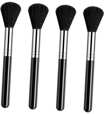 FRCOLOR 4pcs Nail Art Dust Brushes for Fingernail Cleaning Manicure Tools Thin Makeup Brushes Cleaner