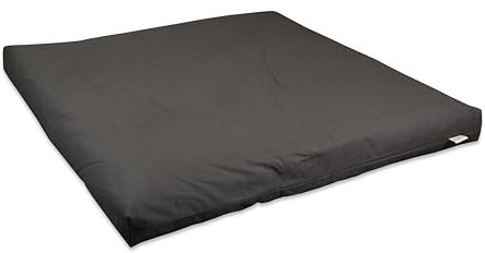 Yogimudra Zabuton Meditationsunterlage 80x70x6 cm – Kapok Füllung, Abnehmbarer Baumwollbezug mit Reißverschluss – Bequeme Polsterung für Yoga, Zen & Achtsamkeit (Grau)