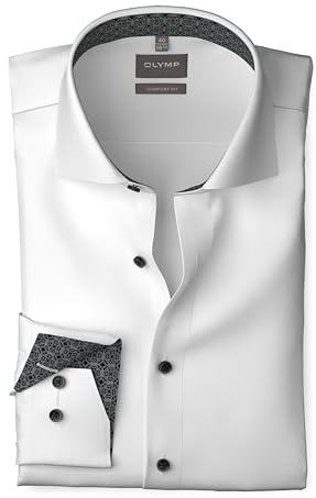 OLYMP Herren Oberhemd Langarm Luxor,Satin,466 Comfort Fit 20,13 New Kent