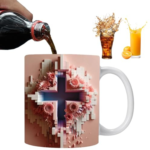 Taza de café decorativa, taza de bebida de cerámica, taza de salto a la