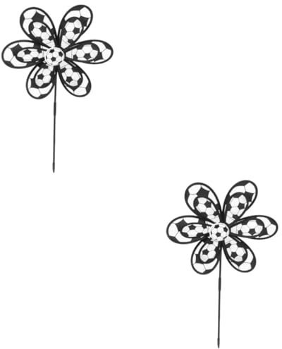 iplusmile Lot De 2 Moulins À Vent en Plastique Noir pour Jardin Décoration D'Extérieur pour Enfants