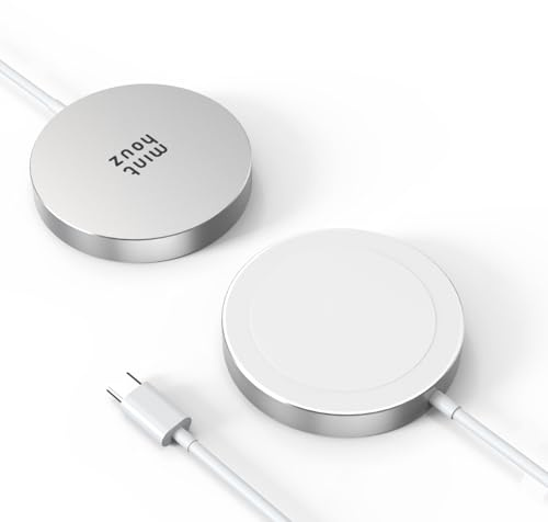 Minthouz Magnetic Wireless Charger,Phone Charger Pad for Samsung,Qi2 Certified 15W MagSafe Charger for iPhone 16/15/14/13/12 Series,Airpods 2/3/4/Pro-Silver