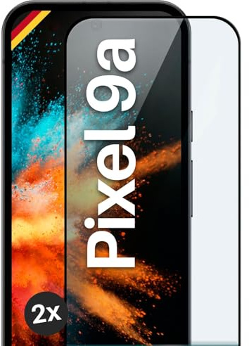 moex CurveProtect Tempered Glass Screen Protector for Google Pixel 9a, Full Screen Protector Rimless, Full Screen Completely Covered, Tempered Glass Screen Protector, Curved 3D Glass Film, Black, Pack