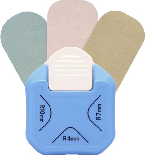 Eckenstanzer – 3in1 für Radius 4, 7 und 10 mm – für Laminierfolien, Papier, Karten, Fotos, Handouts, Urkunden, Dokumente – Corner-Cutter Eckenabrunder