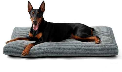Pawk Hundsäng stora hundar, XXL hundkudde tvättbar fluffig, hundkorg mjuk andas, halkfri plysch-hundmatta, 119 x 74 x 10 cm
