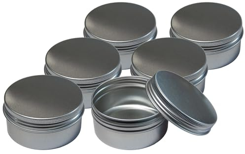 maDDma Aluminium-Dose rund mit Deckel leer 6er Pack Metalldosen Behälter Schachtel Variantenwahl