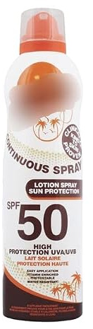 Continuous Lotion Spray 175ml - SPF50 - High Protection UVA/UVB Easy Spray Application - Vitamin Enriched - Clinically Kind To Skin Proven