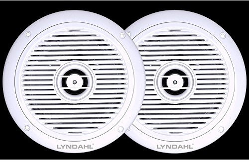 LYNDAHL CS180IP Altoparlanti da soffitto a 2 vie, altoparlanti integrati per bagno o doccia adatti alla classe di protezione IP44, colore: bianco, paio di altoparlanti per ambiente umido