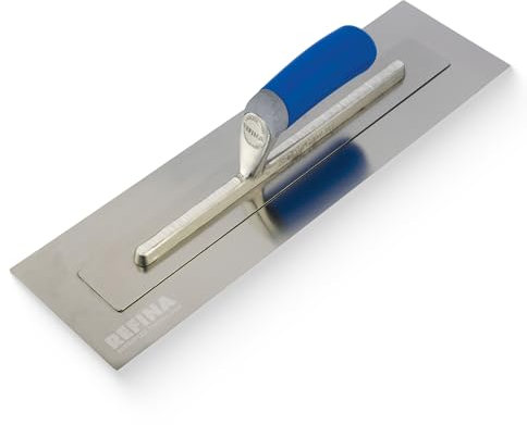 REFINA SUPERFLEX-1 Plastering Trowel - 18 x 5 (450 x 125mm) Flexible 0.4mm Stainless Steel Blade for Finishing Walls & Ceilings - Lightweight Plastering Tools & Construction Tools