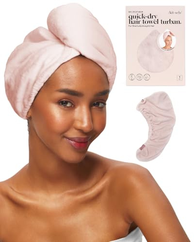 Kitsch Microfiber Hair Towel Wrap for Women - Blush