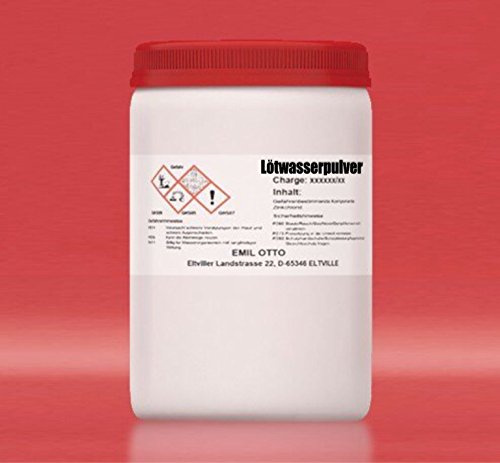 Lötwasserpulver zur Selbstherstellung vom Lötwasser, 250 g in Dose mit Kindersicherung, zum Weichlöten von Metallen aller Art, ausgenommen Aluminium und Leichtmetall-Legierungen