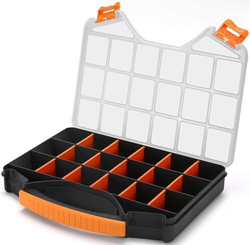 Massca Small Parts Organizer Box, Organize Screw, Hardware Case and Storage