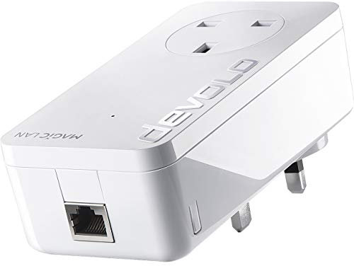 devolo 8254 Magic 2-2400 Lan Add-On Powerline Adapter (Up To 2400 Mbps For Your Powerline Home Network, 1x GB Lan Port, Ideal For Online Gaming, 4k/8k Uhd Streaming, Stable Home Working), White