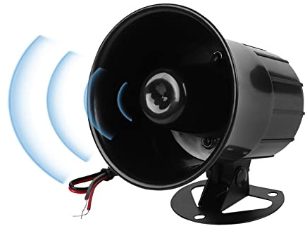 Sonew 12v Alarm Siren, DC 12V Wired Alarm, Loud Horn Siren for Home Security Protection System Indoor/Outdoor fireproof 115dB