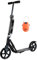 HUDORA BigWheel®, schwarz inkl. Kabelschloss | Faltbarer Alu Big Wheel Scooter Roller 205 | Höhenjustierbar | Reflektoren | Umhängegurt