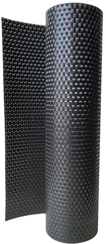 workingHOUSE Balkon Sichtschutz Meterware 90 cm – Polyrattan Balkonverkleidung in Schwarz, wetterfeste Balkonbespannung & Sichtschutzstreifen