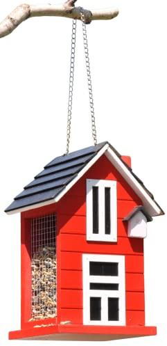 Fågelfoder, fågelhus, att hänga upp, trä, foderstation, fågelhus, foderdispenser, balkong, foderstation, för fåglar, fåglar, fågelmatare, vilda fåglar, trädgårdsdekoration, utomhus, väderbeständig, 14
