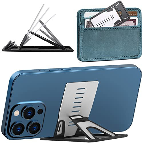 Mobile Phone Stand for Desk, Airplane Travel Essentials,Desktop Cell Phone Holder, Ultra-Thin Portable Phone Kickstand Adjustable Angle Folding for iPhone 17 16 Pro Max 15 14 13 12 for Samsung S25 A16